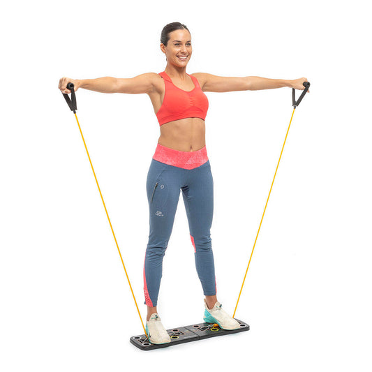 Tabla de Flexiones Push-Up con Bandas de Resistencia y Guía de Ejercicios Pulsher InnovaGoods